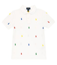 Рубашка-поло из хлопка с вышивкой Polo Ralph Lauren, белый