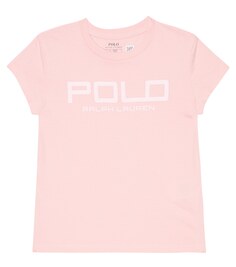 Футболка из хлопкового джерси с логотипом Polo Ralph Lauren, розовый
