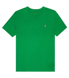 Хлопковая футболка с логотипом Polo Ralph Lauren, зеленый