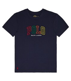 Хлопковая футболка с логотипом Polo Ralph Lauren, синий