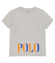 Хлопковая футболка с принтом Polo Ralph Lauren, серый