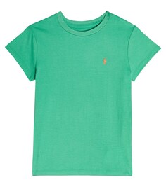 Хлопковая футболка с логотипом Polo Ralph Lauren, зеленый