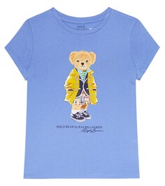 Футболка Polo Bear из хлопкового джерси Polo Ralph Lauren, синий