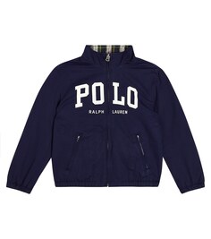 Двусторонняя куртка из хлопкового твила Polo Ralph Lauren, синий