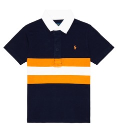 Рубашка-поло из хлопка в полоску Polo Ralph Lauren, синий