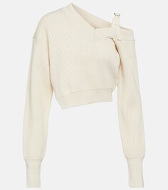 Свитер La Maille Seville из смесовой шерсти JACQUEMUS, белый