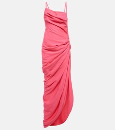 Платье макси La Robe Saudade из вуали JACQUEMUS, розовый