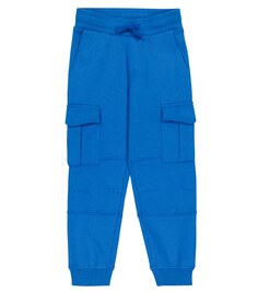 Спортивные брюки карго из хлопка Stella McCartney Kids, синий