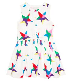 Детское платье с принтом Stella McCartney Kids, разноцветный