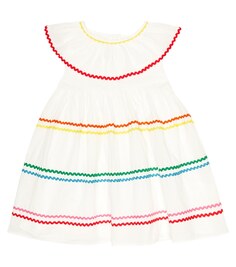Хлопковое платье Stella McCartney Kids, белый