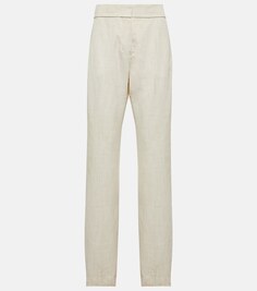 Зауженные брюки Le Pantalon Tibau с высокой посадкой JACQUEMUS, белый