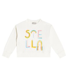 Толстовка из хлопка с логотипом Stella McCartney Kids, белый