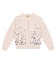 Кардиган из хлопкового джерси Stella McCartney Kids, розовый