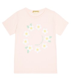 Хлопковая футболка Stella McCartney Kids, розовый