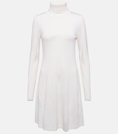 Мини-платье из шерсти и кашемира JARDIN DES ORANGERS, белый