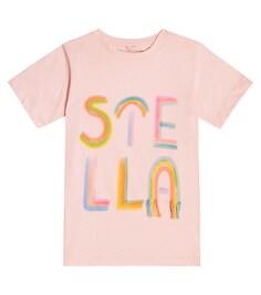 Хлопковая футболка с принтом Stella McCartney Kids, разноцветный