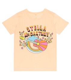 Футболка из хлопкового джерси с принтом Stella McCartney Kids, разноцветный