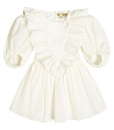 Платье с оборками Stella McCartney Kids, белый