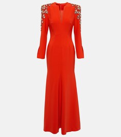 Декорированное платье Kay из крепа JENNY PACKHAM, красный