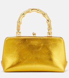 Кожаная сумка через плечо Goji Mini Jil Sander, золотой