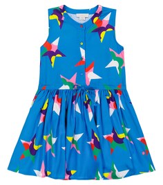 Мини-платье со звездами Stella McCartney Kids, синий