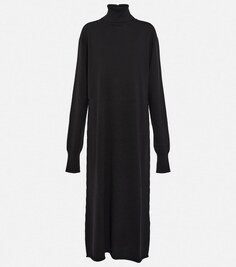 Кашемировое платье миди JIL SANDER, черный