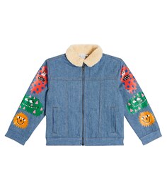 Джинсовая куртка с принтом Stella McCartney Kids, синий