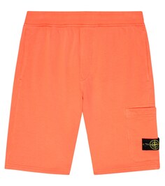 Хлопковые шорты Stone Island Junior, красный