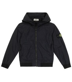 Техническая толстовка на молнии Stone Island Junior, черный