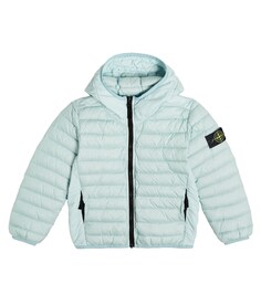 Стеганый пуховик Stone Island Junior, синий