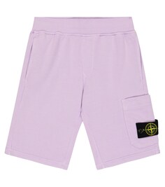 Хлопковые шорты Stone Island Junior, фиолетовый