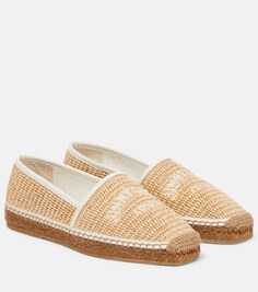 Эспадрильи Brie Flat из рафии с логотипом Jimmy Choo, нейтральный