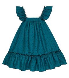 Платье Санторини с принтом Suncracy, синий
