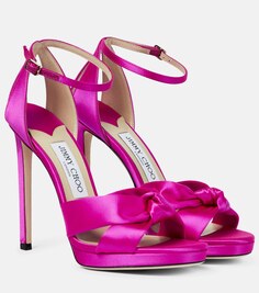 Атласные босоножки Rosie 120 Jimmy Choo, розовый