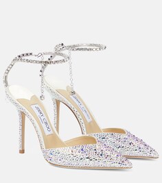 Декорированные туфли Saeda 100 Jimmy Choo, белый