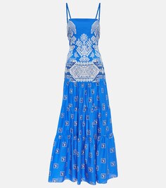 Платье макси Amancay из хлопка JOHANNA ORTIZ, синий