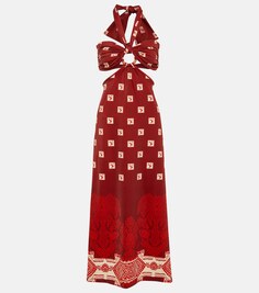 Платье макси с принтом Quechua JOHANNA ORTIZ, красный