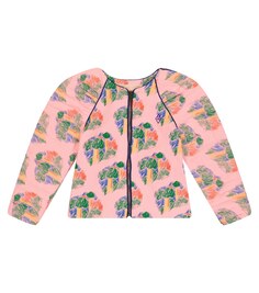Хлопковая куртка Tiger с пышными рукавами The Animals Observatory, разноцветный