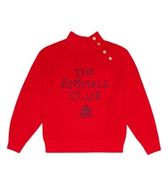 Хлопковый свитер цвета воронова крыла The Animals Observatory, красный