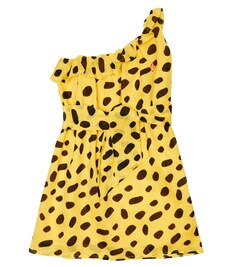 Мини-платье из хлопка с лаской The Animals Observatory, желтый