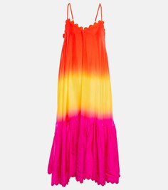 Платье миди из шелка с эффектом деграде JULIET DUNN, разноцветный