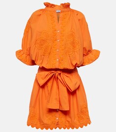 Платье-рубашка из хлопкового поплина JULIET DUNN, оранжевый