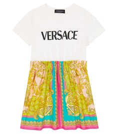 Платье-футболка из хлопка Barocco Versace, разноцветный