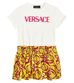 Платье-футболка из хлопка Barocco Versace, разноцветный