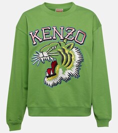 Толстовка Varsity Jungle с вышивкой из хлопка KENZO, зеленый