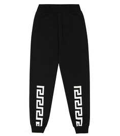 Спортивные брюки Greca из хлопка Versace, черный