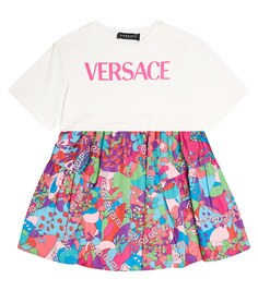 Цветочное летнее платье Versace, белый