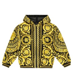 Куртка с принтом барокко Versace, желтый