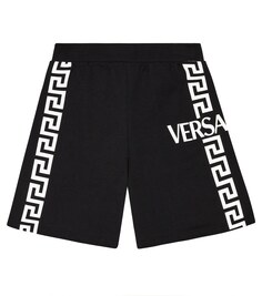 Хлопковые шорты Greca Versace, черный