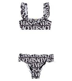 Бикини с логотипом Versace, разноцветный
